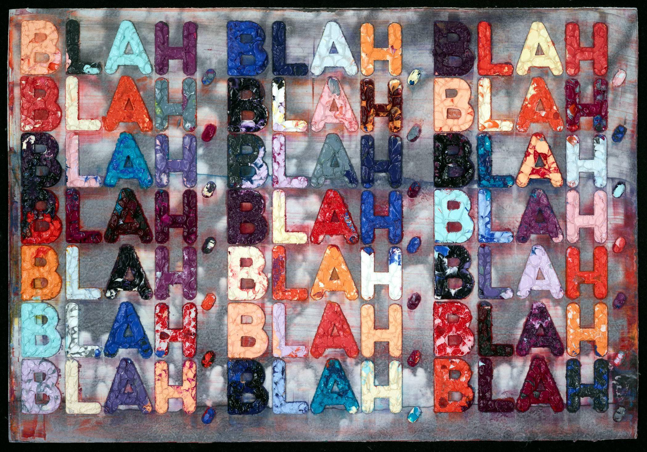 Blah Blah Blah - Print by Mel Bochner