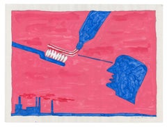 Pink Drawings and Watercolor Paintings