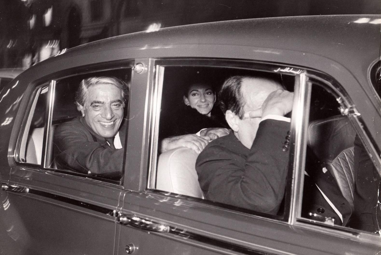 Daniel Angeli Black and White Photograph - Aristotle Onassis & Maria Callas, Paris 1971 Original vintage print