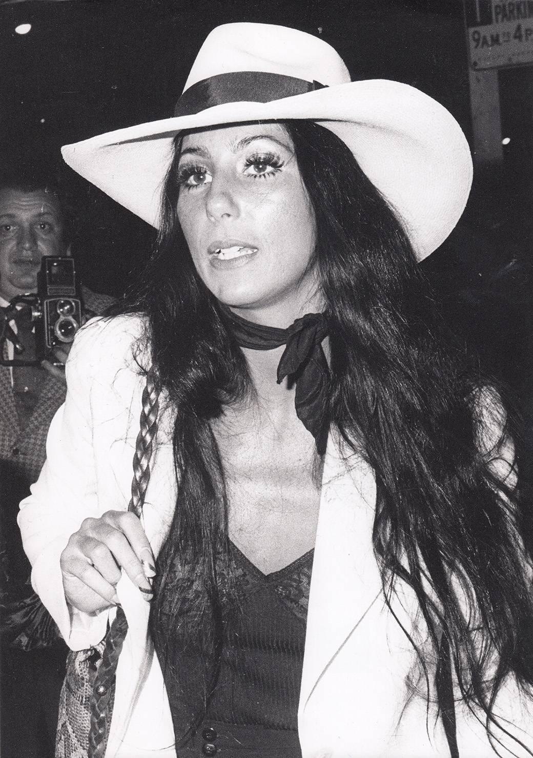 Unknown Black and White Photograph - Cher, 1970's Original press print