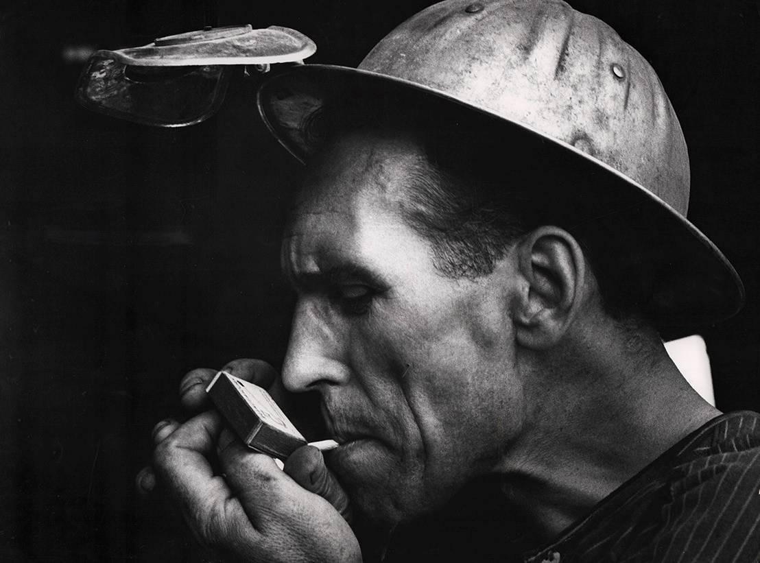 H.R. Uthoff Black and White Photograph - Steel worker, Western Germany, 1959