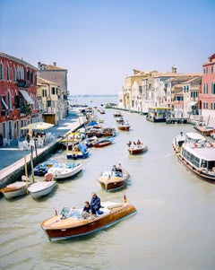 Classic RIVA motorboats in Venice, Italy