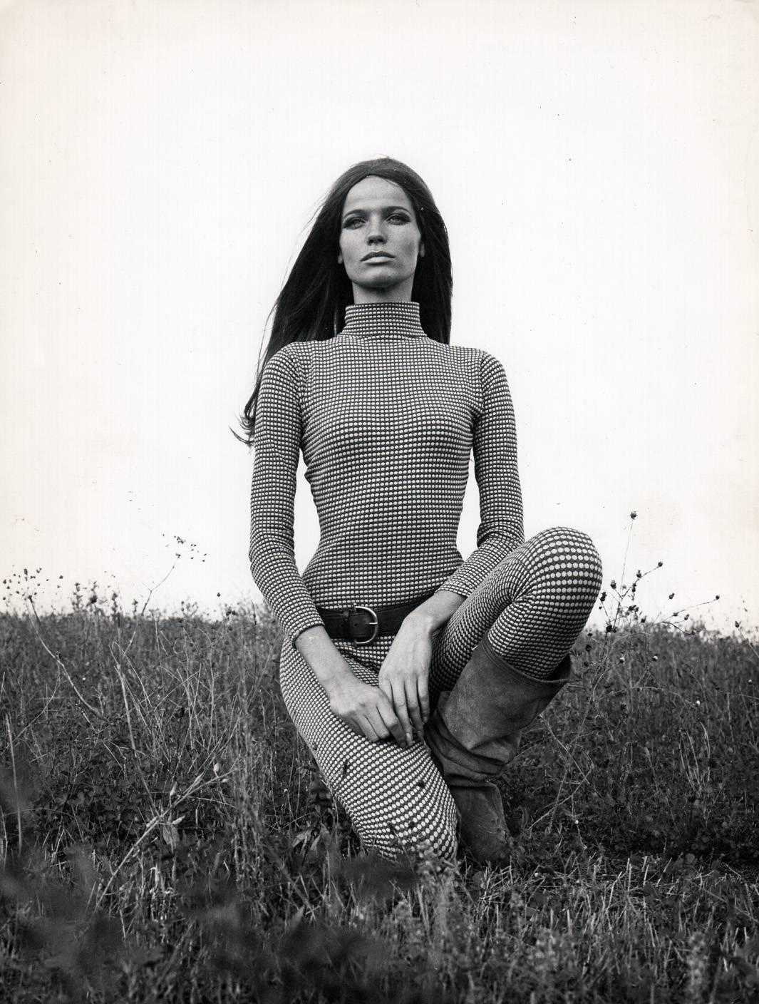 Unknown Black and White Photograph - Veruschka, 1960's Original Vintage Print