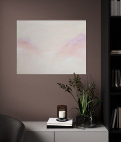 Vanilla ' Etereal atmospheric abstract landscape painting in pastel colors