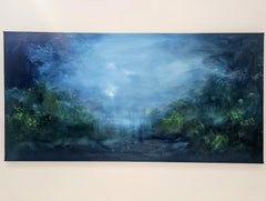 Dress me in a Cloak of Blue - Deep blue abstract landscape and seascape painting