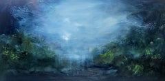 Dress me in a Cloak of Blue - Deep blue abstract landscape and seascape painting