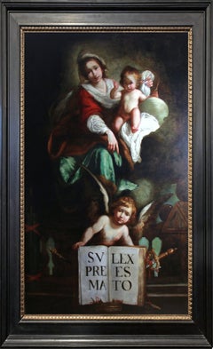19th-Century Antique Figurative Oil Painting after Bernardo Strozzi, Not Framed