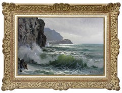Original-Küstenlandschaftsgemälde von Salvatore Federico aus Capri, signiert, ungerahmt
