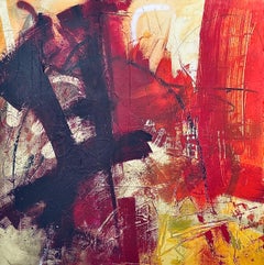 "Dos" -  Arte original, tonos cálidos y ricos, textura, atrevido, estilo callejero, declaración