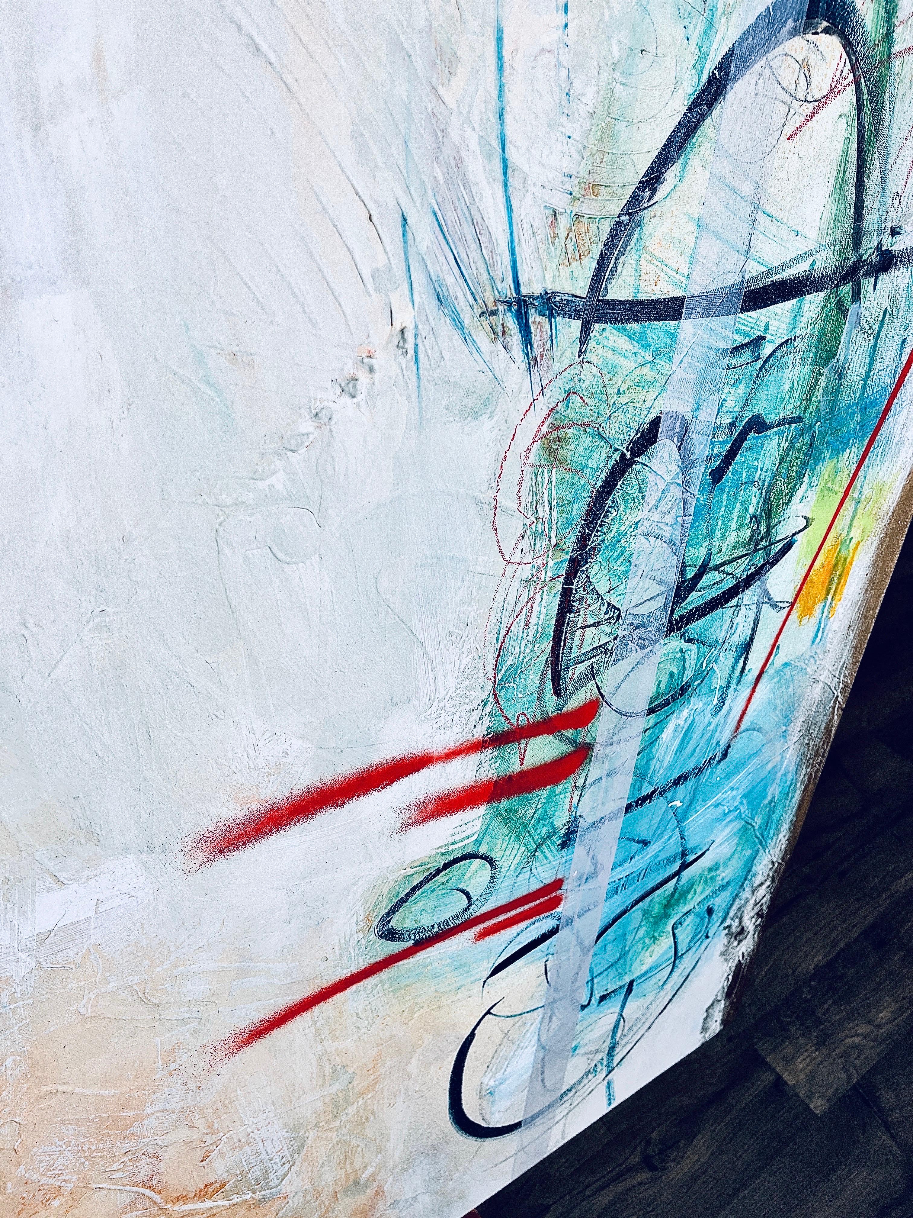 Resonanz - Türkis, Gold, Weiß, Neutral, Strukturiert, Straße, Weiß, Grau im Angebot 11