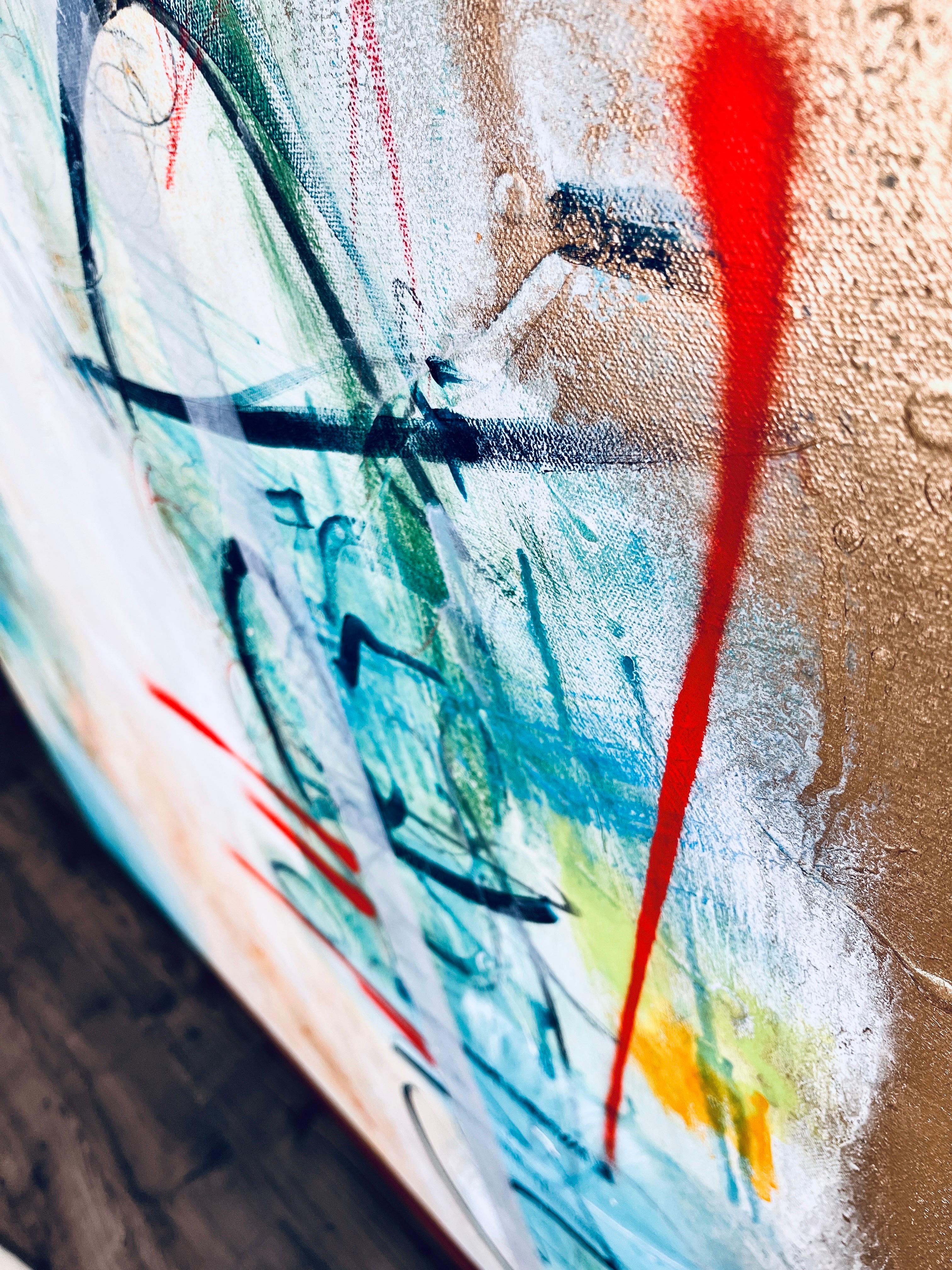 Resonanz - Türkis, Gold, Weiß, Neutral, Strukturiert, Straße, Weiß, Grau im Angebot 16