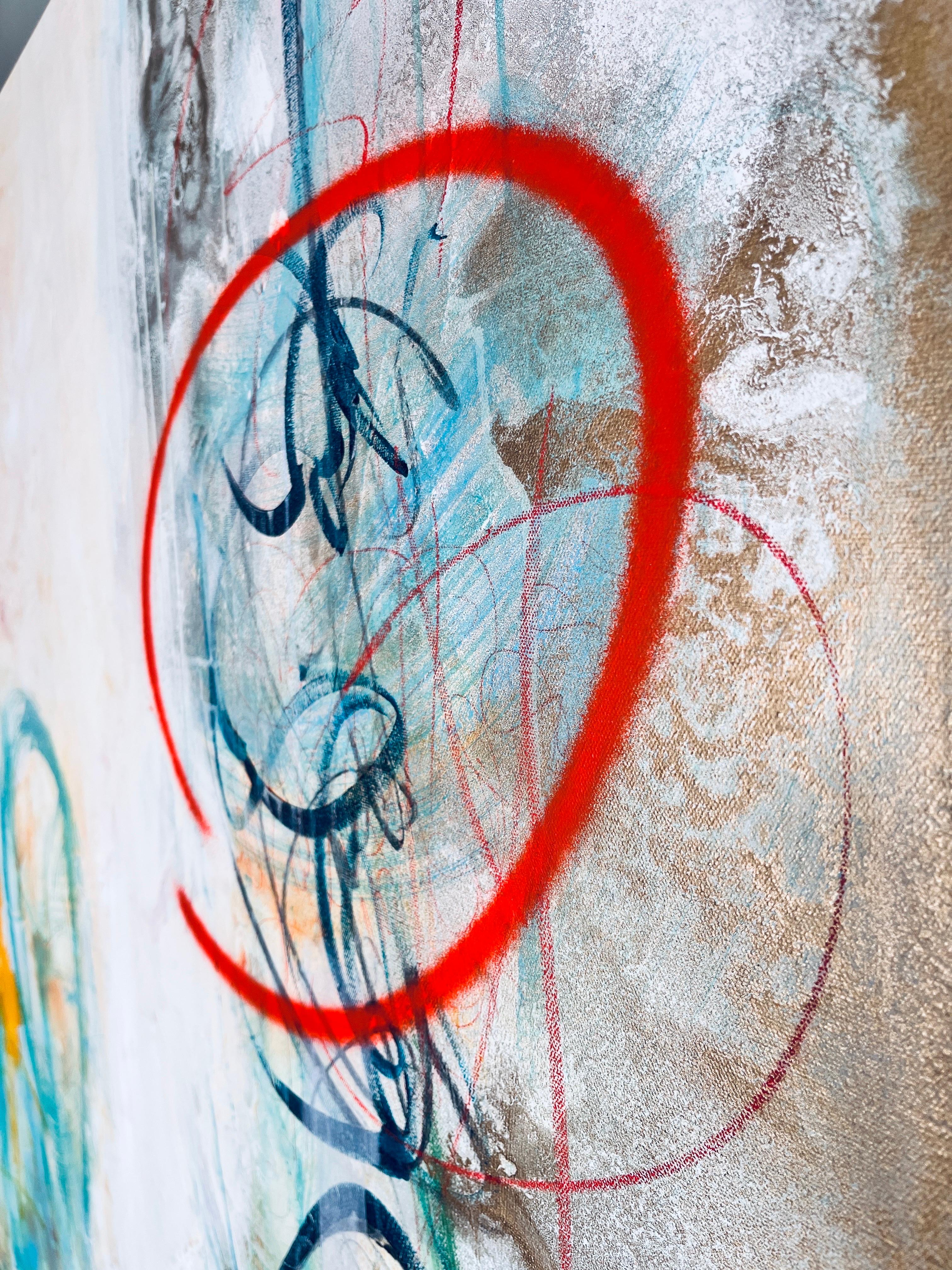 Resonanz - Türkis, Gold, Weiß, Neutral, Strukturiert, Straße, Weiß, Grau im Angebot 15