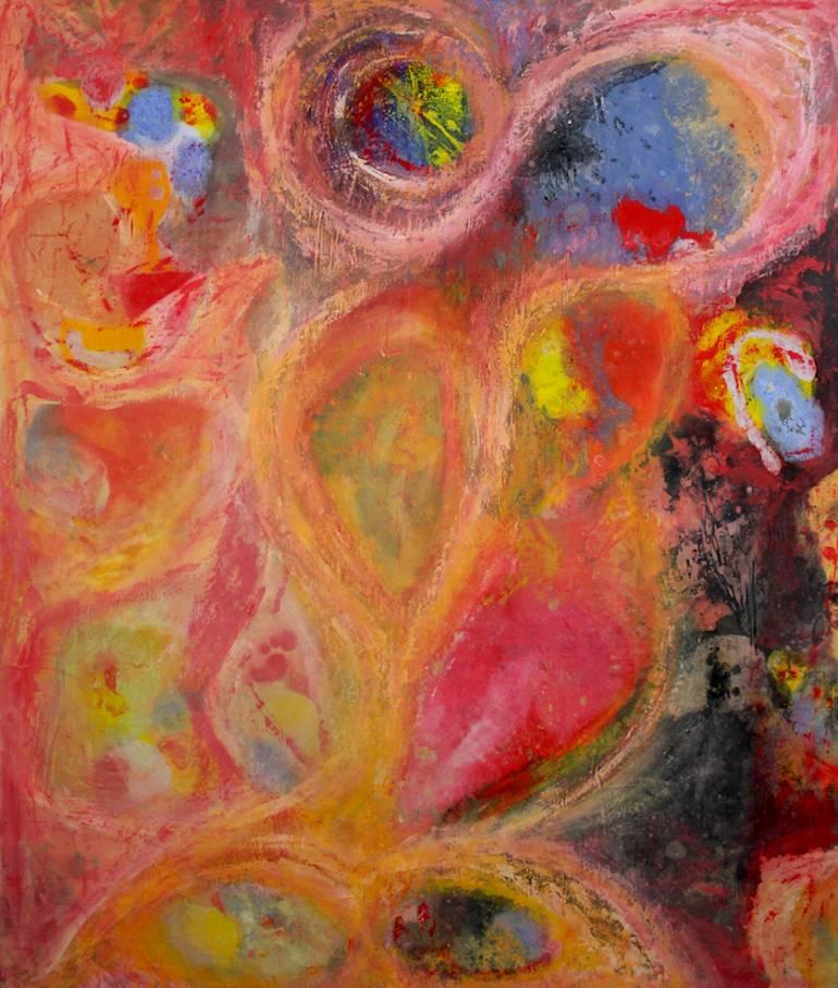 #37 Large composition Pink, Orange - Art by Harry van Gestel