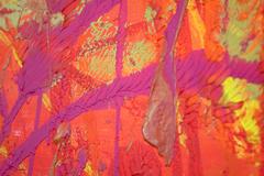 #56, Large abstract painting, Dutch contemporary, Orange