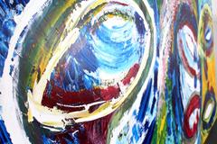 #1 Large composition Blue, Red, Yellow
