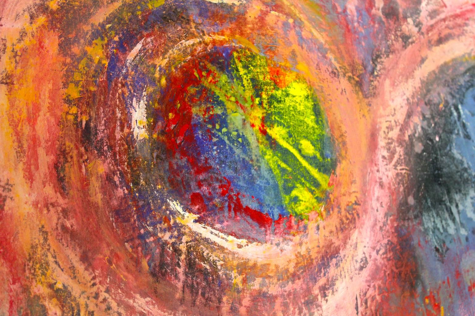 #37 Large composition Pink, Orange For Sale 1