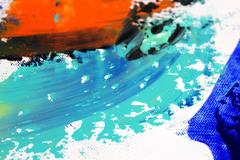 Large composition Blue, Orange, Black