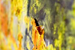 #32, Large yellow abstract painting, Dutch contemporary, Harry van Gestel