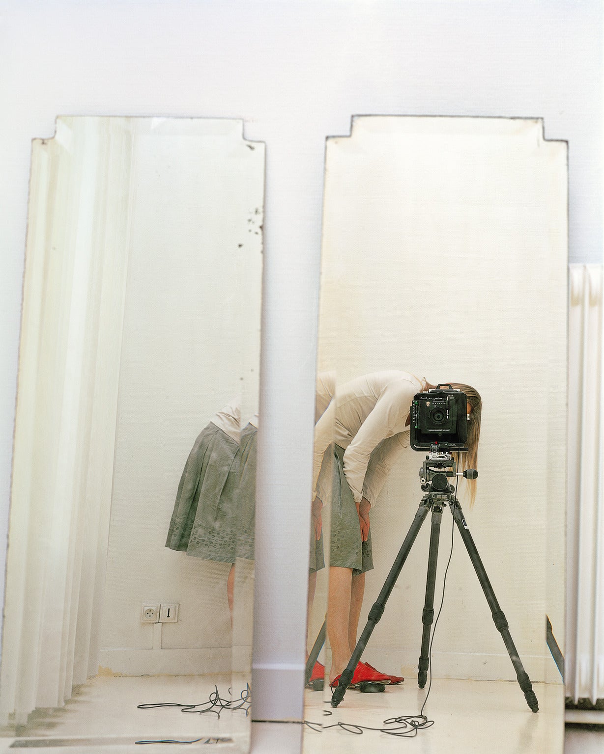 Artist and Model Reflected in a Mirror 1 - Photograph by Elina Brotherus
