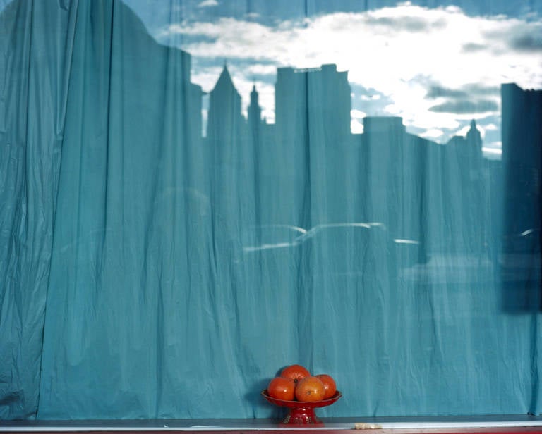 Untitled NY (Oranges and Blue Curtain) - Photograph by Mitch Epstein