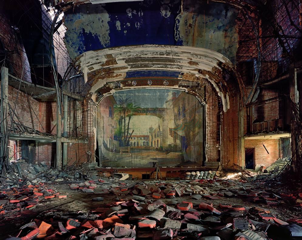 Andrew Moore Landscape Photograph - Palace Theater, Gary Indiana, from the series Detroit