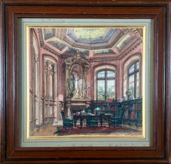 Interior of a private mansion, Library, Rothschild style, Signed and dated 1875