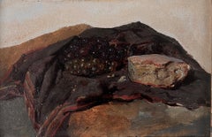 Still Life with Bread and Grapes, Mid 19th