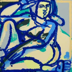 Femme en bleu