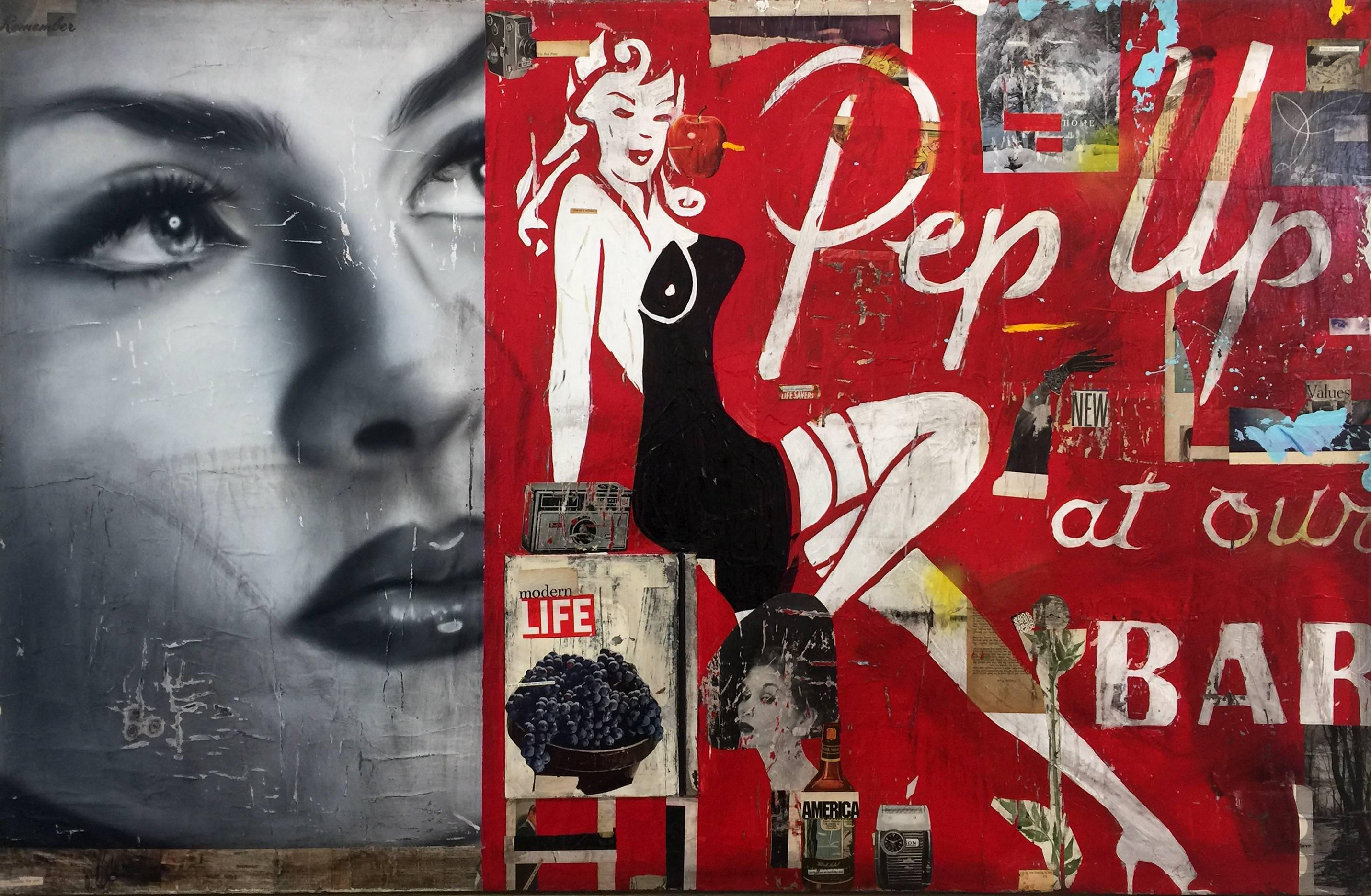 Pep Up, Red - Mixed Media Art by Greg Miller
