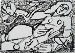 Woman, Snake, Rabbit and Bird