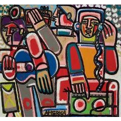 Music and Three Men (red, blue) 8