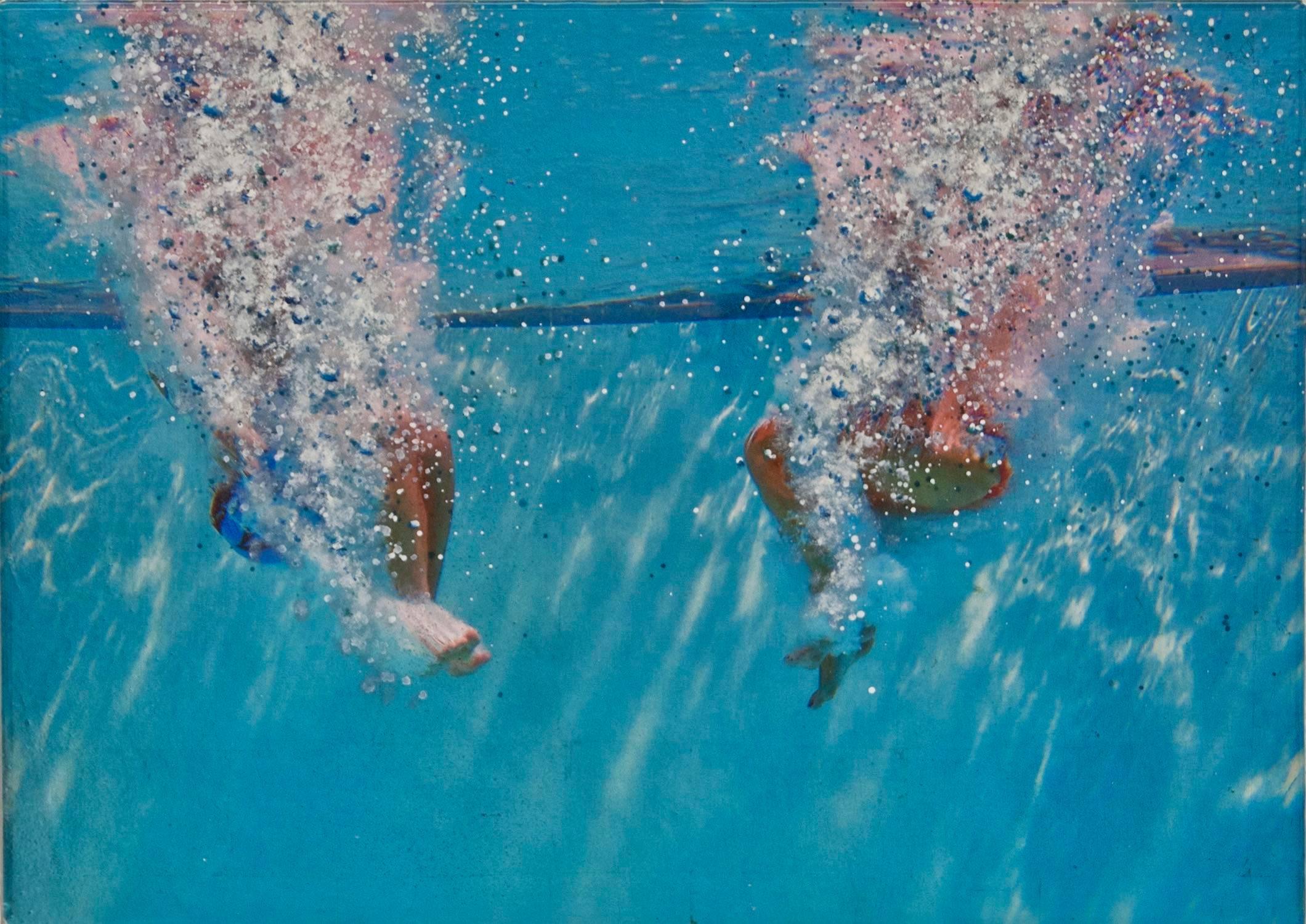 Splash Study - Blue Water - Mixed Media Art by Eric Zener