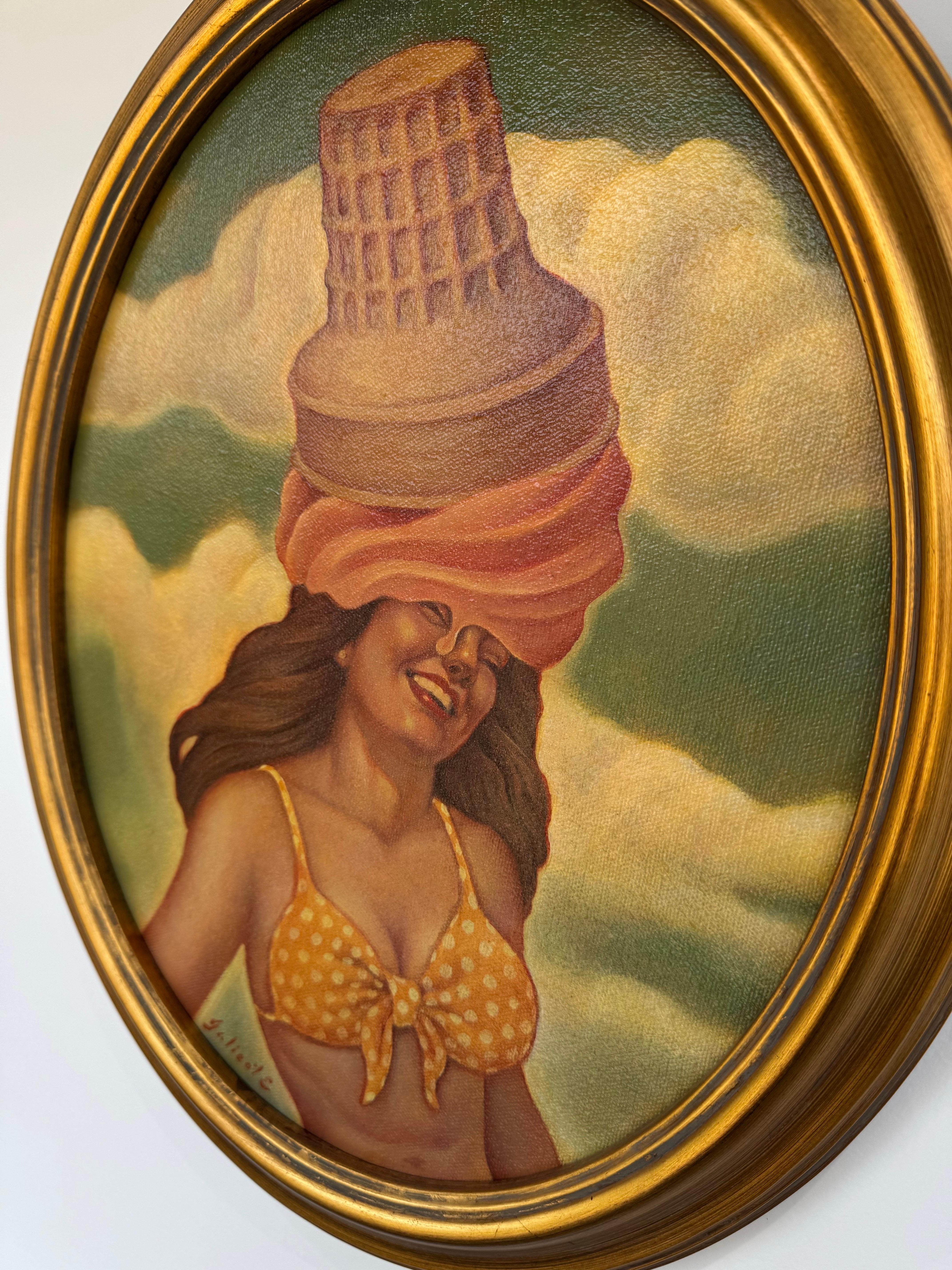 Helado!, Danny Galieote, Óleo sobre lienzo, Figura femenina, Americana Pop en venta 4