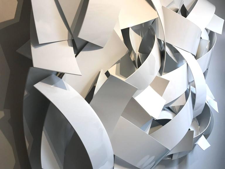 Matt Devine Fresh Tracks 3 White Wall Sculpture at 1stDibs