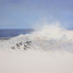 Reproduction d'une peinture photoréaliste représentant l'océan, « Blue Water, Oceanis Break », par Todd Kenyon