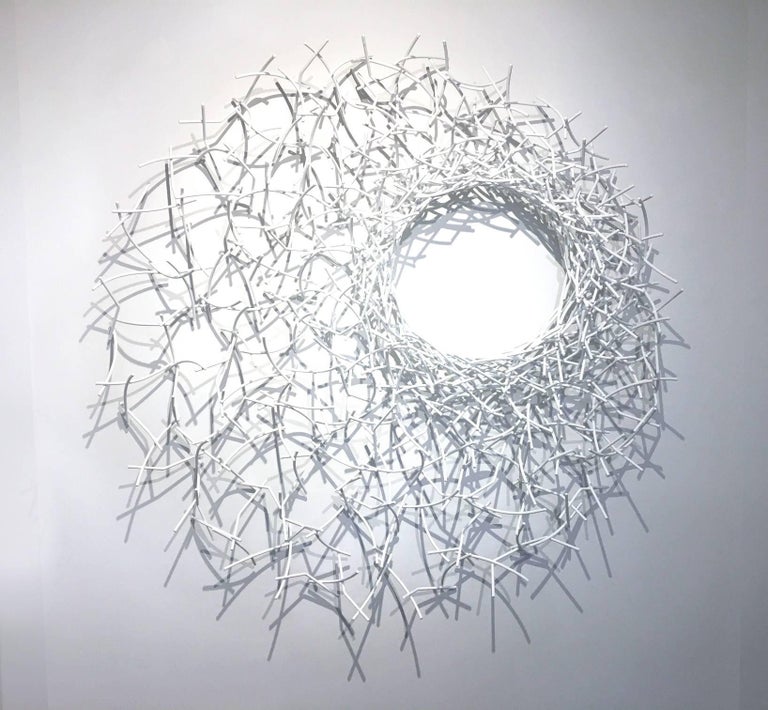 Matt Devine 40 12 Abstract White Wall Sculpture Matt Devine 40 12 Abstract White Wall Sculpture