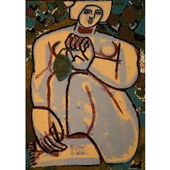 Woman and Grapes on a Vine 10