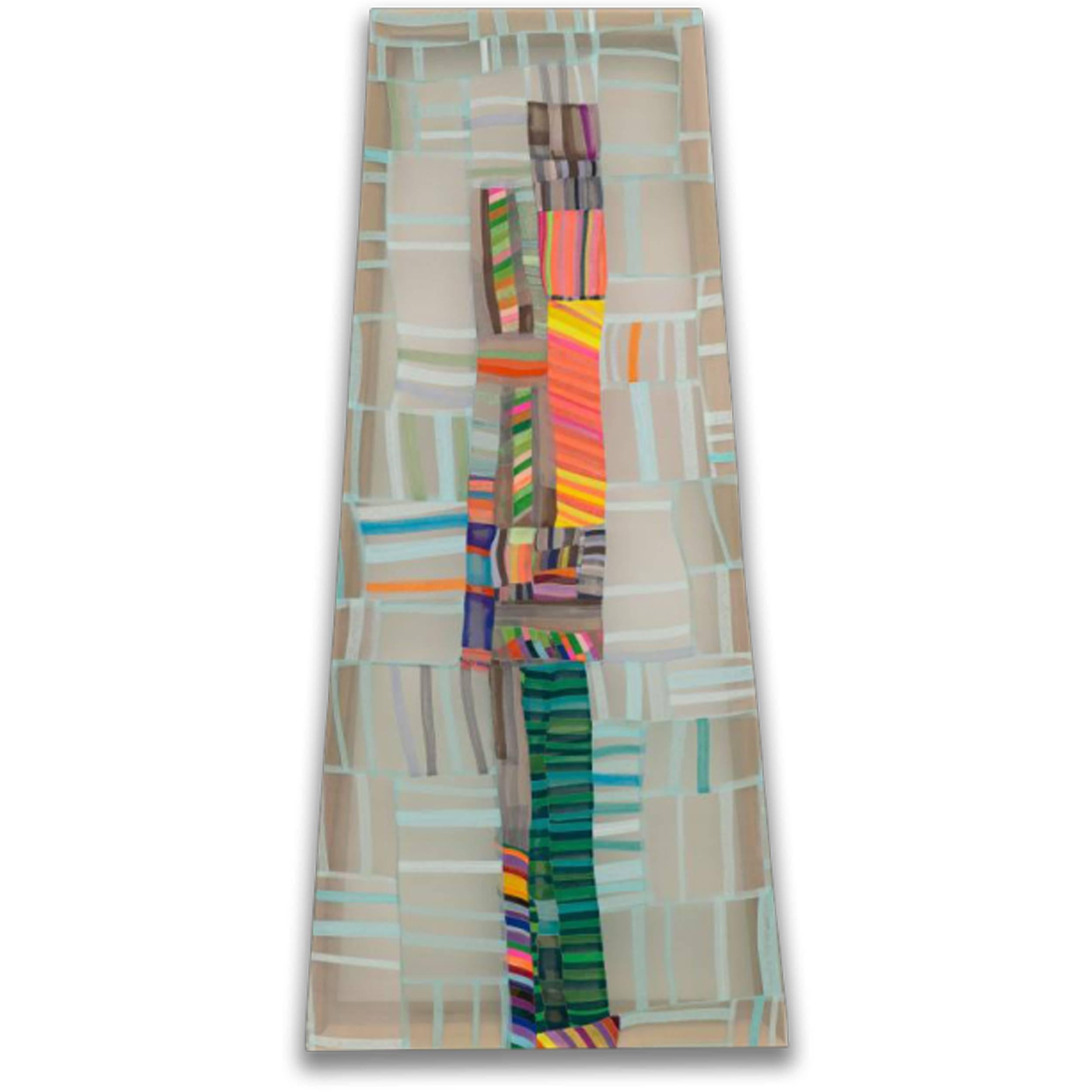 BLUE MULTI SCRAP - Mixed Media Art by Jen Pack