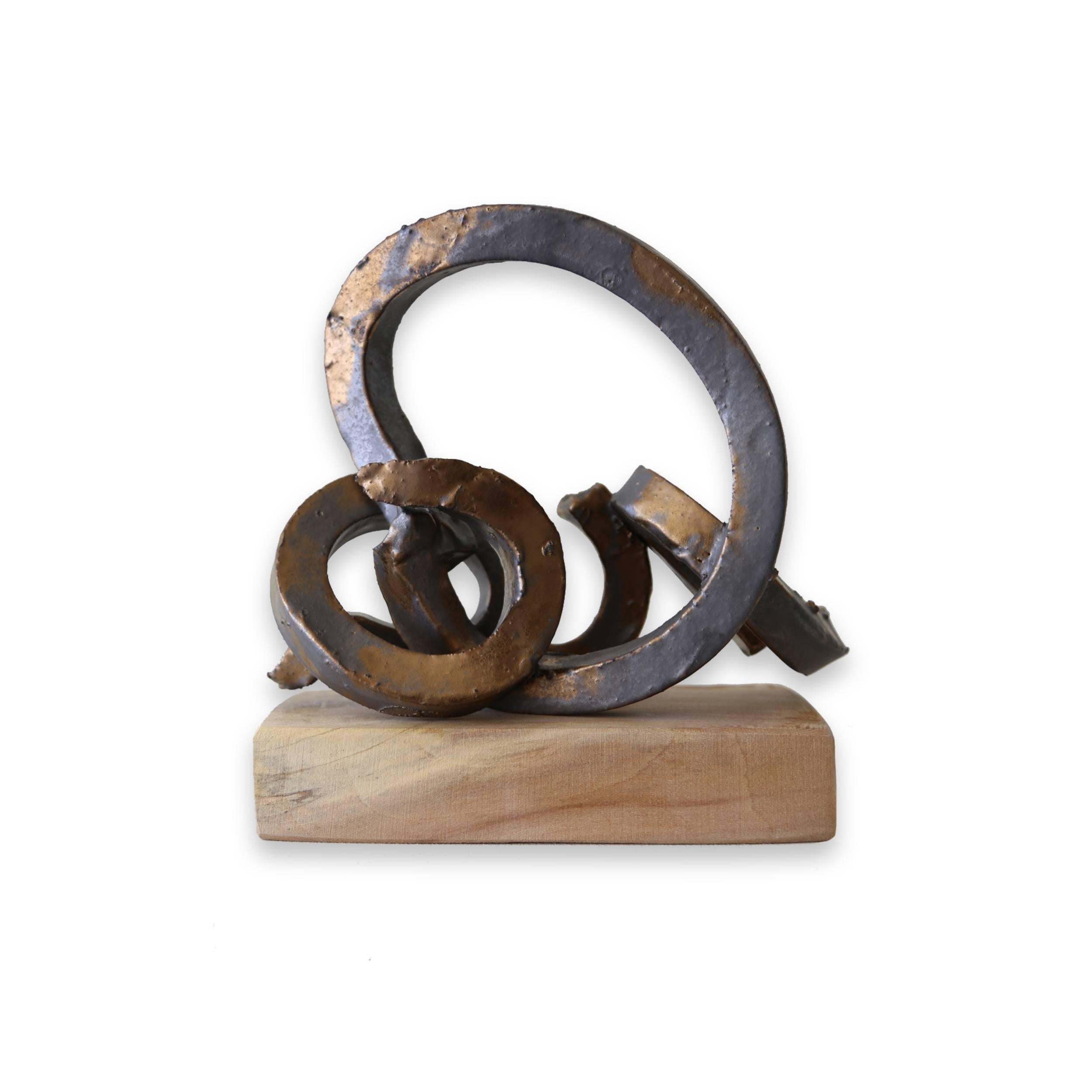 Brandon Reese Abstract Sculpture - Hoop on Birch