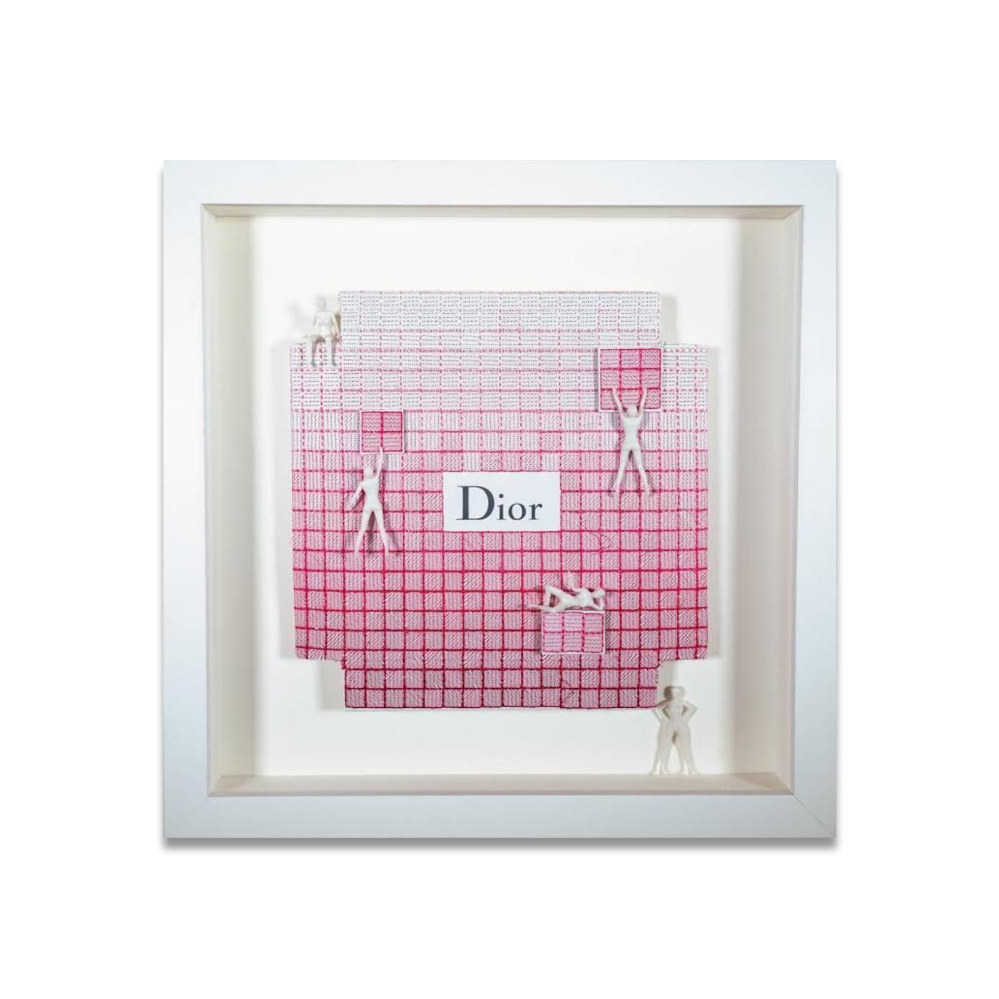DIOR OMBRE PINK - Mixed Media Art by Stephen Wilson
