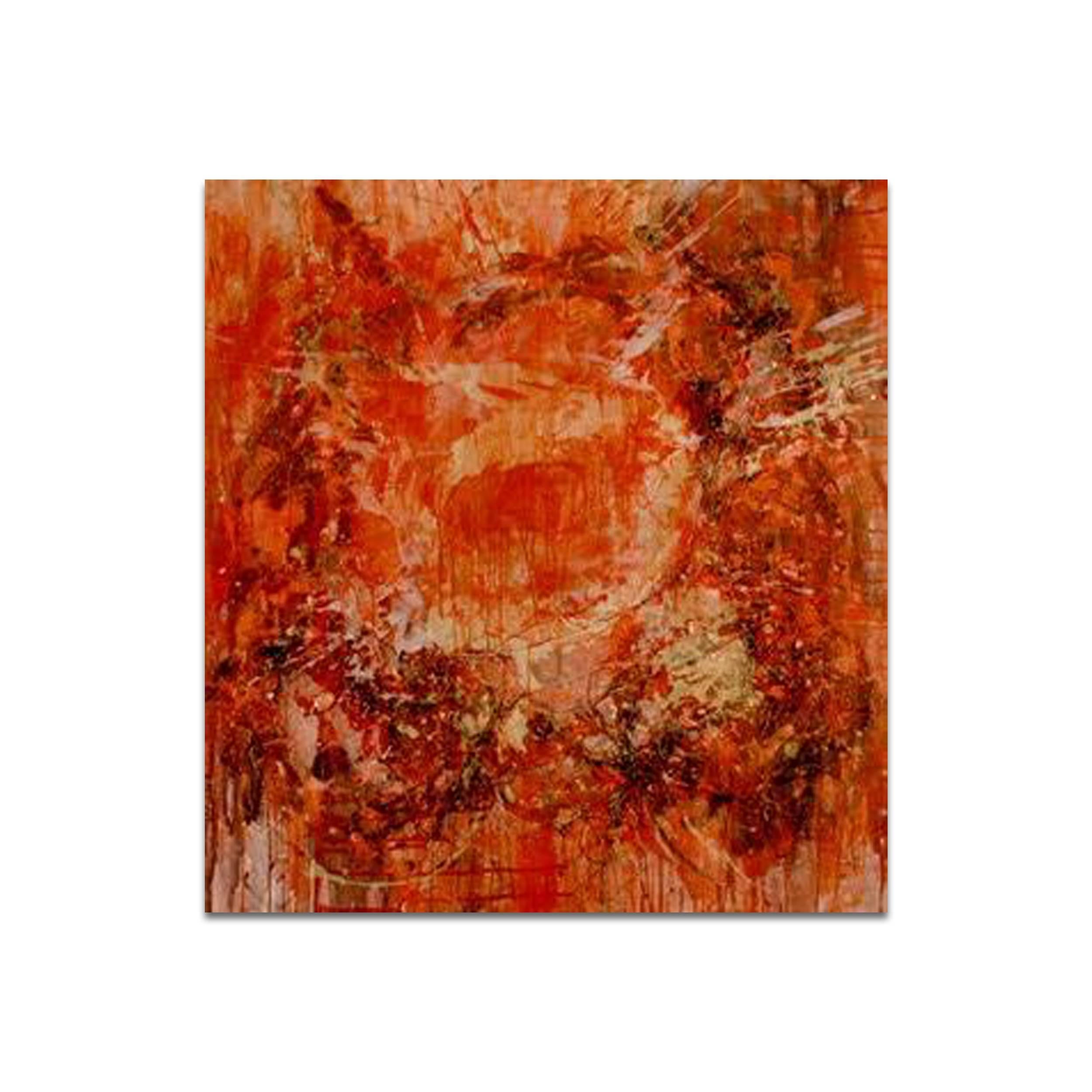 Aileen Chong Abstract Painting - Rugiente Rojo