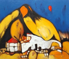 Adiós. Infancia, emocional, globo, paisaje, luminoso, rural, casa, luminoso