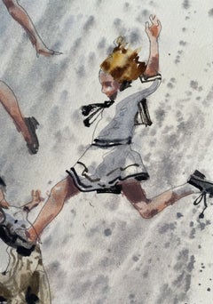 Summer rain. Happiness that cannot be planned. Watercolor.