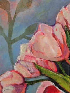 Mamas Tasche. Original-Acrylgemälde der zeitgenössischen figurativen Kunst: „Geometrisches Kaninchen“.