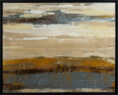 Snow. Abstract Winter Landscape, Contemporary, Textured Art, Mixed Media