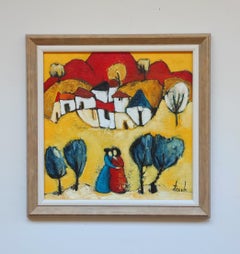 Women. maternity, pregnant, care, mother, daughter, small, framed, happy