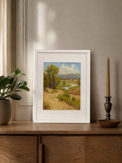 Un día de verano en la Dordoña. Francia, paisaje, río, campo, obra de arte original