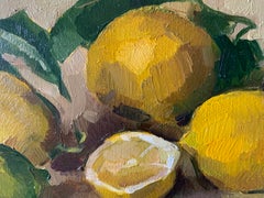 Lemons from Bergamo. Italian Still Life, Original Impressionist Oil Painting