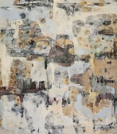 A Memory of What Comes Next. Large abstract wall art, neutral colours