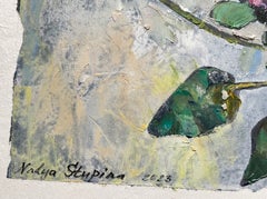 Flowers . Original floral painting. Oil on paper. Impressionism Gift size